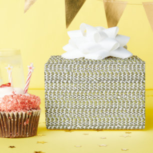 Boho Weave Imitats Textur-Gelb Geschenkpapier