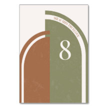 Boho Wedding Arch Tischnummern