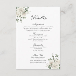 Boho Wedding Detalles de la Boda Begleitkarte