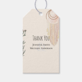 BOHO Wedding Dusty Blue Peach Dream Catcher Geschenkanhänger