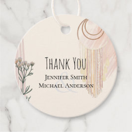 BOHO Wedding Dusty Blue Peach Dream Catcher Geschenkanhänger