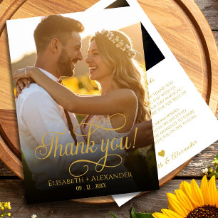 Boho Wedding Foto Script Dankeschön Card Dankeskarte