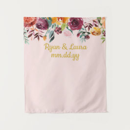 Boho Wedding Foto Stand Hintergrund Blush Gold Pro Wandteppich