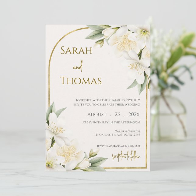 Boho Wedding Invitation (Debout devant)