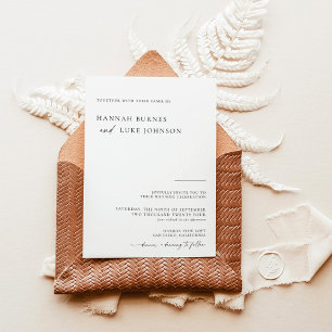 Boho Wedding Invite   Einfach modern Minimalistisc Einladung