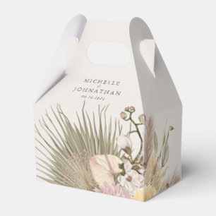 Boho Wedding Pampas Grass Palm Grass Orchid Geschenkschachtel