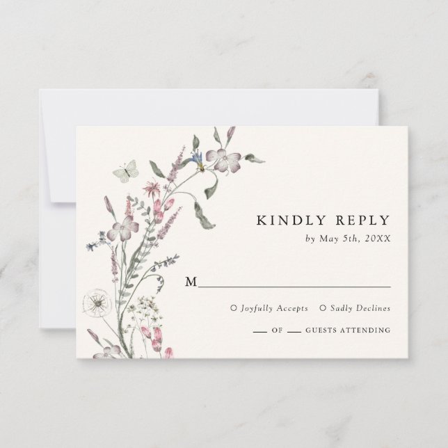 Boho Wedding RSVP Card (Vorderseite)