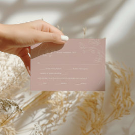 Boho Wedding RSVP | Terracotta und handGezeichnet  Karte