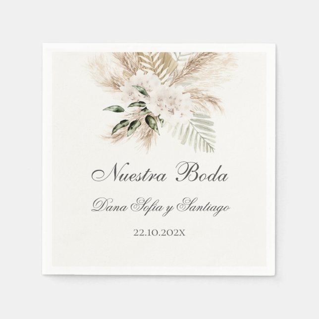 Boho Wedding Serviette (Vorderseite)