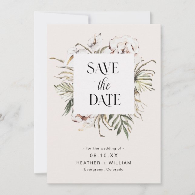 Boho Wedding speichert das Datum Save The Date (Vorderseite)