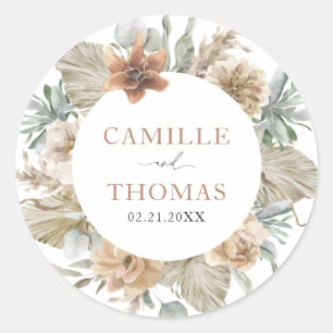 Boho Wedding Terracotta Umschlag Aufkleber Sticker