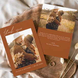 Boho Wedding Vielen Dank Foto Minimalistisch Einladung