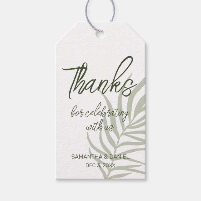 Boho Wedding Vielen Dank Geschenkanhänger (Vorderseite)