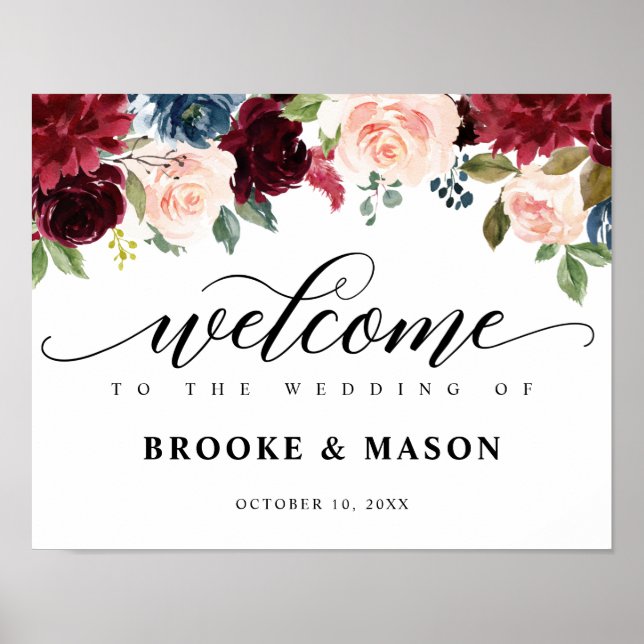 Boho Wedding Welcome Poster (Vorne)