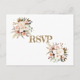 Boho Weichfarbige Rose/ Weiße Blume UAWG Postkarte