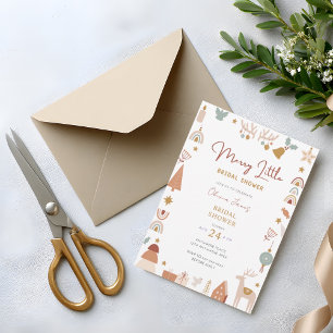 Boho-Weihnachten Fröhliche kleine Brautparty  Einladung