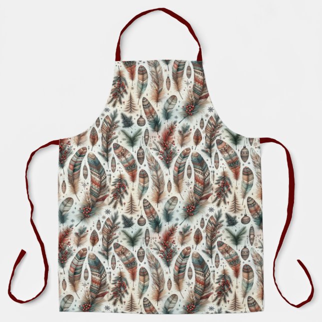 Boho-Weihnachten Schürze (Vorderseite)