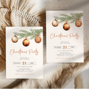 Boho-Weihnachtsfeier Winter-Einladung Einladung