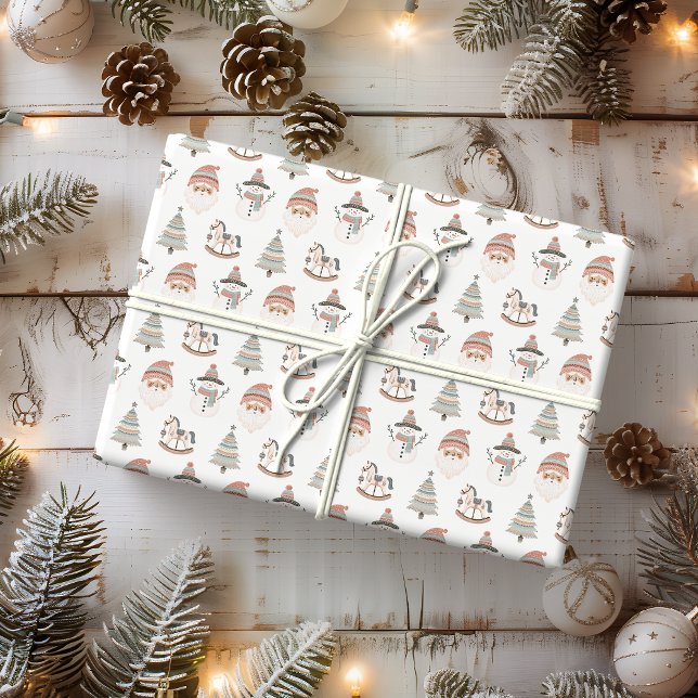 Boho-Weihnachtsfreude Urlaub Geschenkpapier (Von Creator hochgeladen)