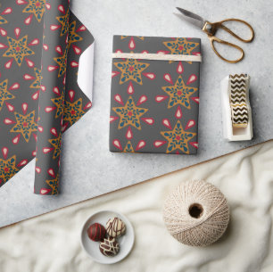 Boho Weihnachtspapier Geschenkpapier