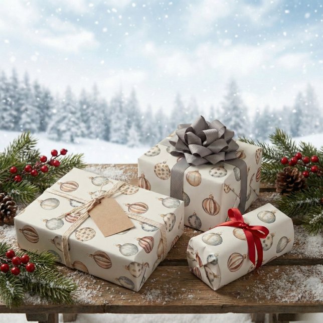 Boho Weihnachtsschmuck Warm Vintager Winter Geschenkpapier Set (Von Creator hochgeladen)