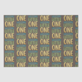 Boho "Welcome Little One" Babydusche Seidenpapier