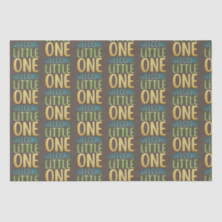 Boho "Welcome Little One" Babydusche Seidenpapier