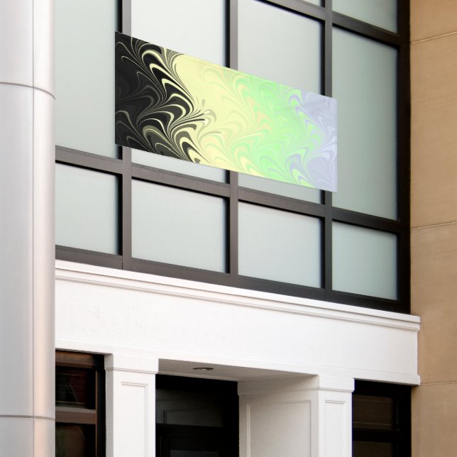 Boho-Wellig-Marmorierte-Abstract-Cassgender-Stolzf Banner (Äußeres Gebäude)
