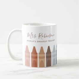 Boho Weltbest Teacher Crayon Kaffeetasse