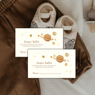 Boho Weltraum-Solar-Windel-Verlosung Baby Shower Begleitkarte