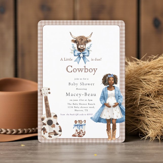 Boho Western Baby shower code Qr invitation (Créateur téléchargé)