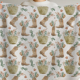 Boho Western Floral Sherpa Blanket Sherpadecke