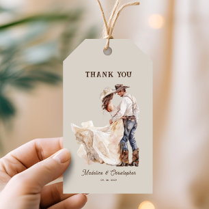 Boho Western Ranch Wedding Geschenkanhänger