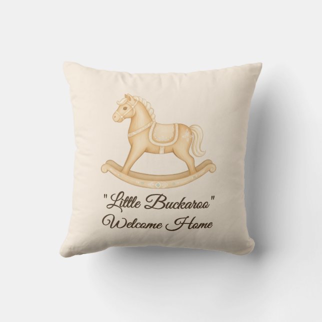 Boho Western Rocking Horse Kinderzimmer Throw Kiss Kissen (Rückseite)