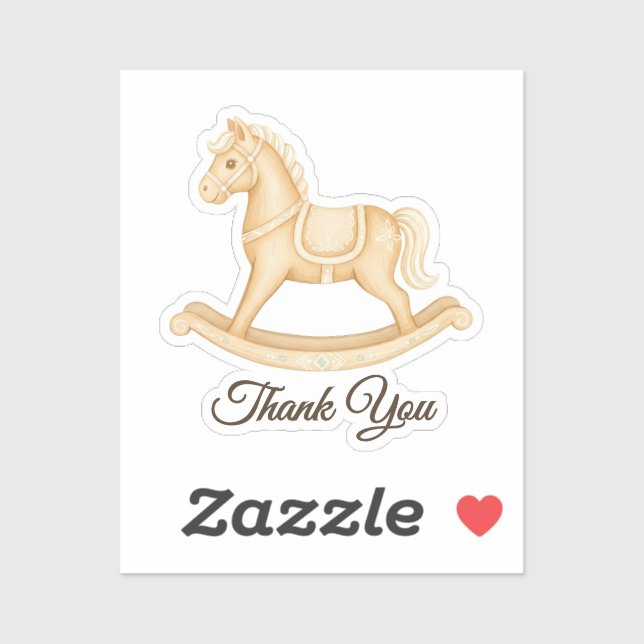 Boho Western Rocking Horse Vinyl Decal Sticker (Blatt)