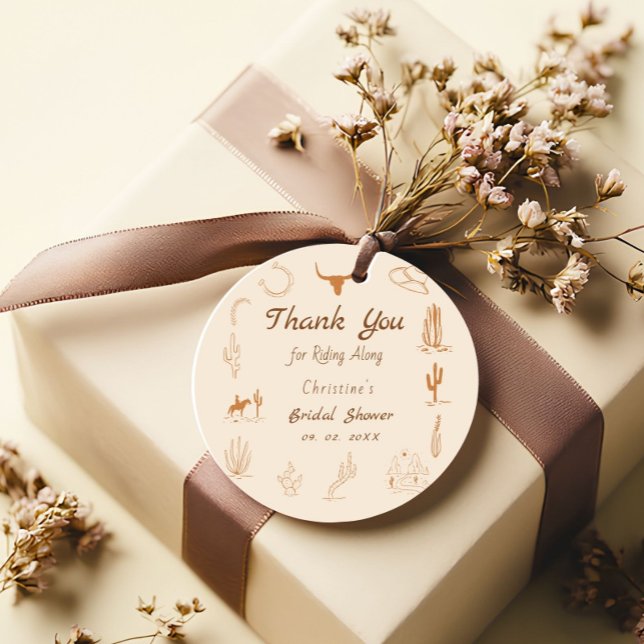 Boho Western Saddle up Cowboy Brautparty Geschenkanhänger (Von Creator hochgeladen)