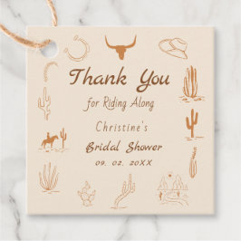 Boho Western Saddle up Cowboy Brautparty Geschenkanhänger