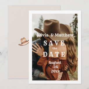 Boho-Westliche Hochzeit Save The Date
