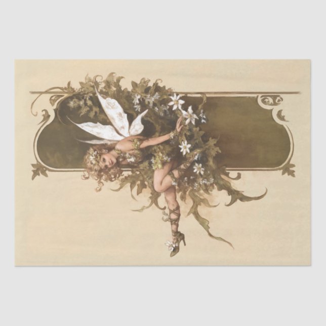 Boho Whimsical Woodland Fairy Seidenpapier (Vorderseite)