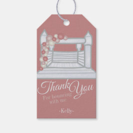 Boho White Bounce House Geschenkanhänger