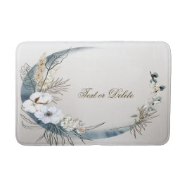 Boho White Orchid Blume Blue Moon Elegante Badematte