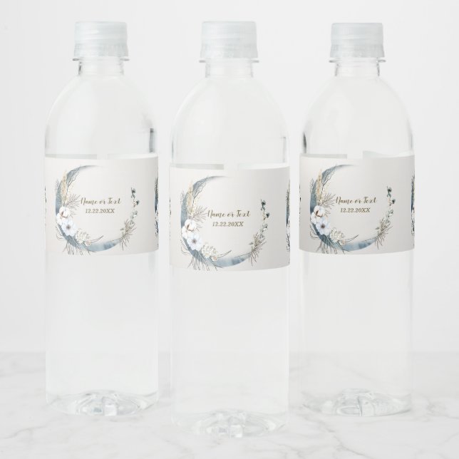 Boho White Orchid Blume Blue Moon Elegantes Party (Flaschen)