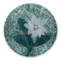Boho White Star Blume Green Sparkle