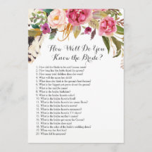 Boho, wie gut Sie die Braut kennen?