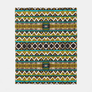 Boho-Wiederholung. Geometrische nahtlose Stickerei Fleecedecke