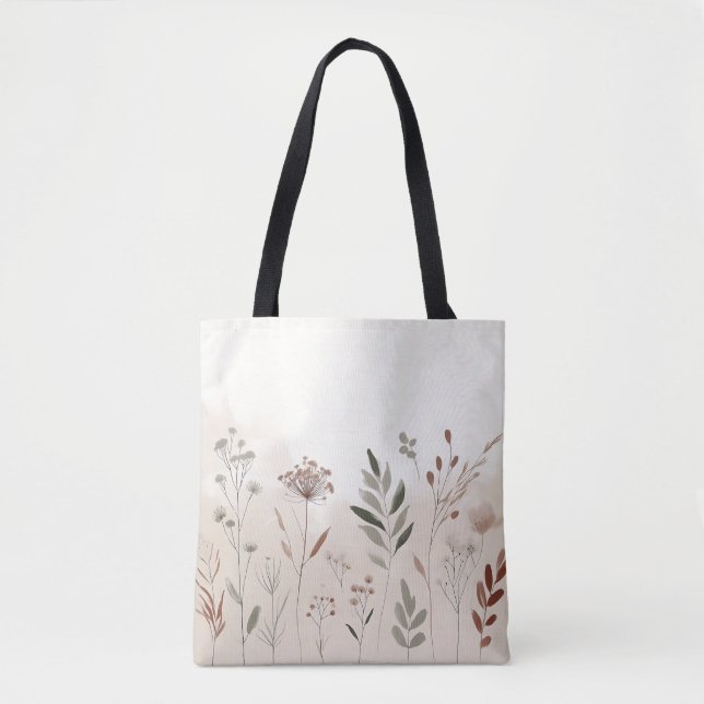 Boho Wild Blume | Wüstengarten-Blumenmuster Tasche (Vorderseite)