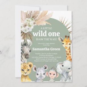 Boho Wild One Baby Shower Einladung