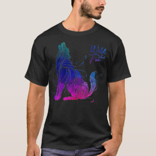 Boho Wild und freie Wasserfarbe Howling Wolf Männe T-Shirt