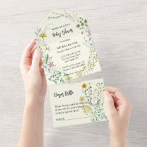 Boho Wildblume Baby Dusche