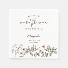 Boho Wildblume Baby Dusche Serviette